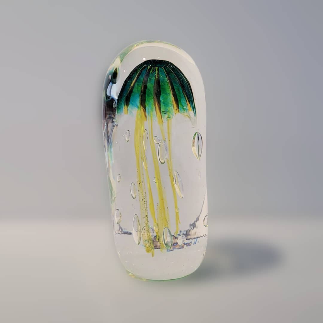 Sean O'Donoghue Glass ~ 'Jellyfish, Small, Golden' - Curate Art & Design Gallery Sorrento Mornington Peninsula Melbourne