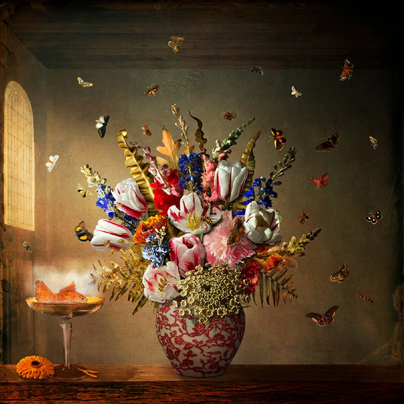 American Composite Photography Artist Maggie Taylor Photomontage ~ 'The Alchemists Chamber' - Curate Art & Design Gallery Sorrento Mornington Peninsula Melbourne