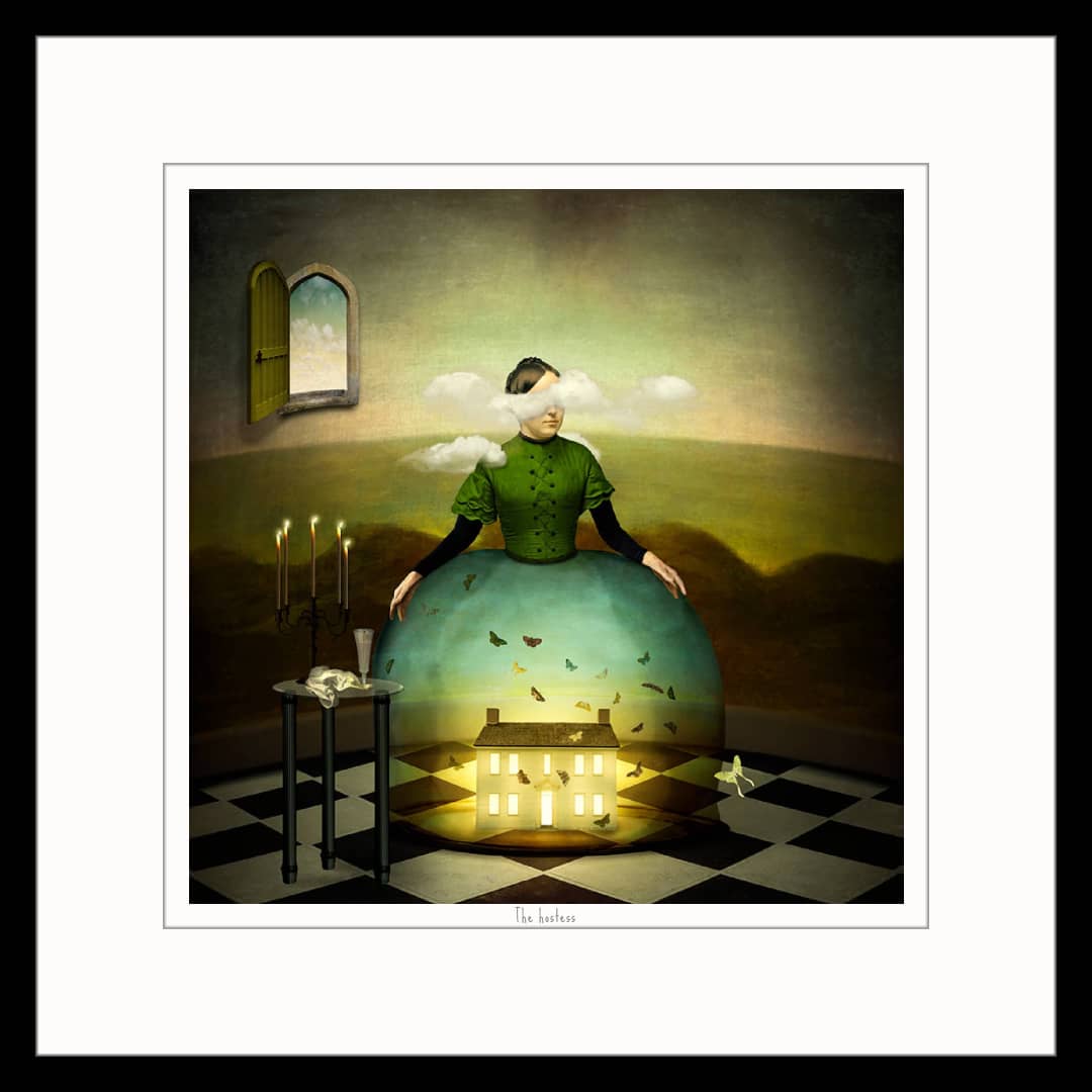 Digital Composite Photography Artist Maggie Taylor Photomontage ~ 'The Hostess' - Available in Australia at Curate Art & Design Gallery Sorrento Mornington Peninsula Melbourne