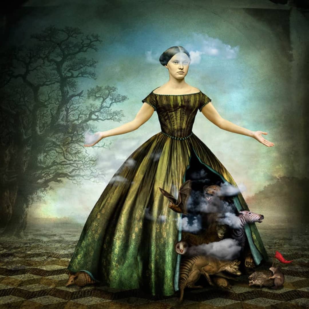 Digital Composite Photography Artist Maggie Taylor Photomontage ~ 'The Menagerie' - Available in Australia at Curate Art & Design Gallery Sorrento Mornington Peninsula Melbourne