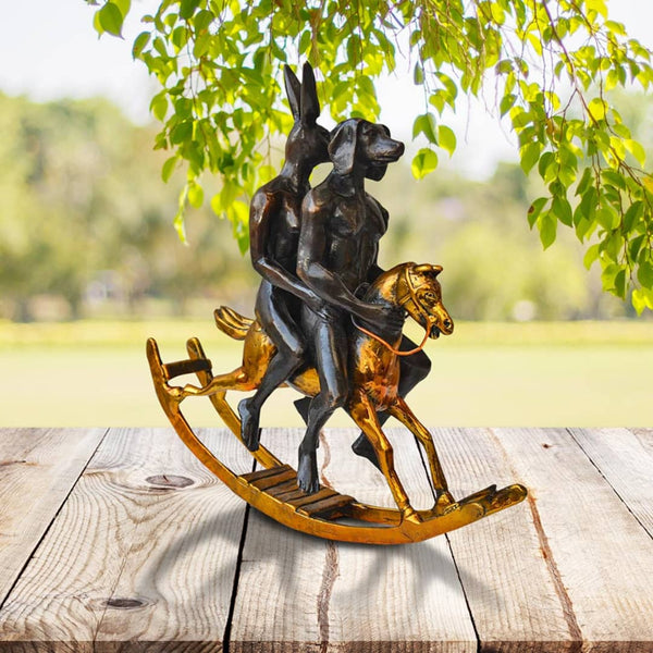 Gillie and Marc Bronze Sculpture ~ 'They Rocked the House Down' - Curate Art & Design Gallery Sorrento Mornington Peninsula Melbourne