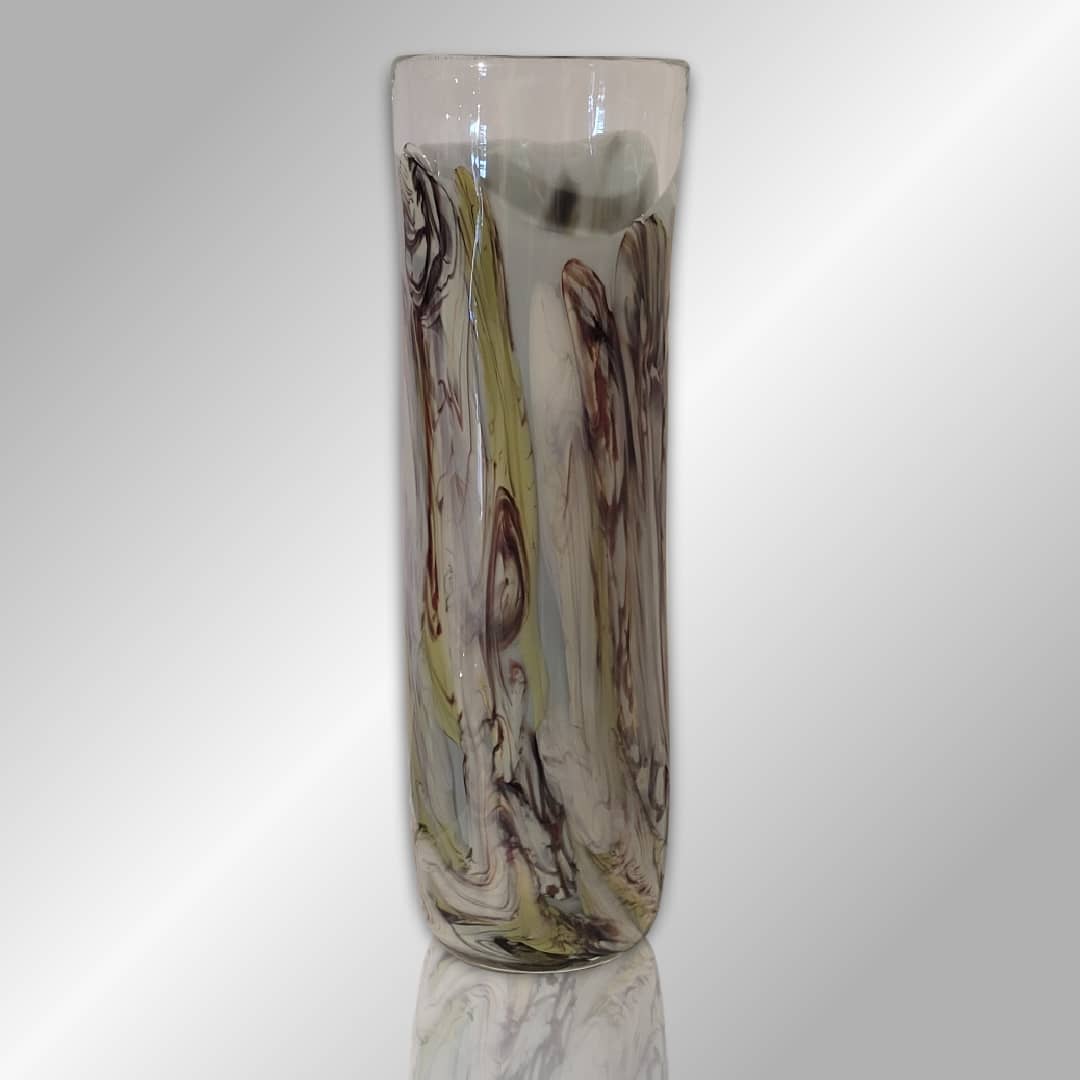 James McMurtrie Glass Vase (Tall) ~ 'Bark' - at Curate Art & Design Gallery Sorrento Mornington Peninsula Melbourne