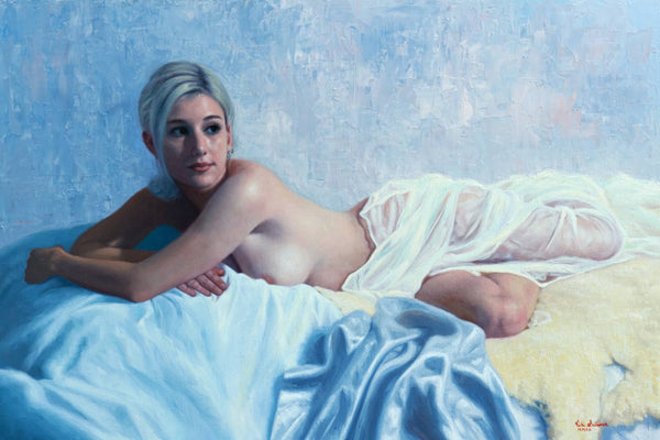 Peninsula-Based Australian Artist Vicki Sullivan Painting ~ 'A Tranquil Moment' - Curate Art & Design Gallery Sorrento Mornington Peninsula Melbourne