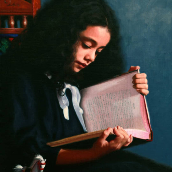 Peninsula-Based Australian Artist Vicki Sullivan Painting ~ 'Reading Heidi' - Curate Art & Design Gallery Sorrento Mornington Peninsula Melbourne