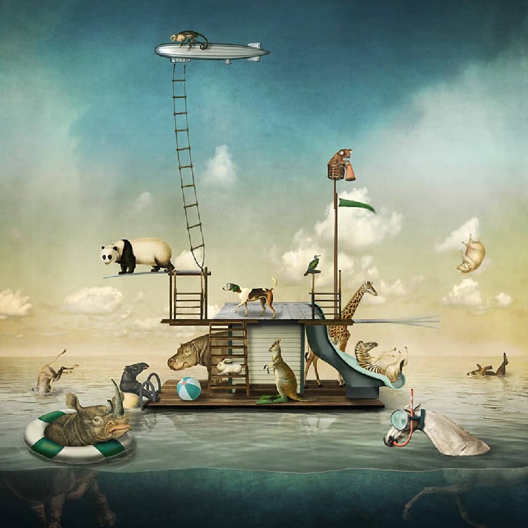 Digital Composite Photography Artist Maggie Taylor Photomontage ~ 'Spring Break' - Available in Australia at Curate Art & Design Gallery Sorrento Mornington Peninsula Melbourne