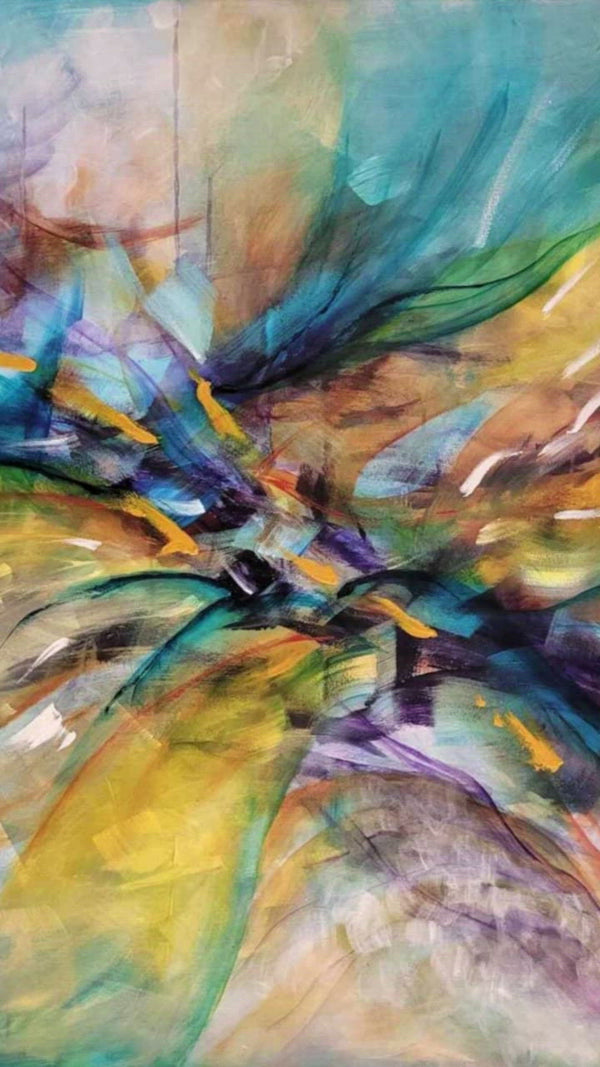 Australian Abstract Artist Mitch Miller Painting ~ 'Beneath the Surface' - Curate Art & Design Gallery Sorrento Mornington Peninsula Melbourne